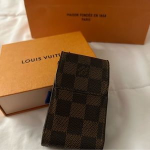 Louis Vuitton Cigarette Case Damier Ebene Canvas
